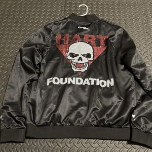Bret Hitman Hart Hart Foundation Chalk Line Jacket WWE Size XL Jacket